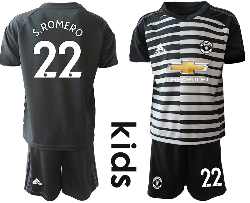 Youth 2020-2021 club Manchester United black goalkeeper #22 Soccer Jerseys1->manchester united jersey->Soccer Club Jersey